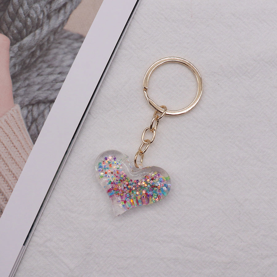 Wholesale Powder Acrylic Love Keychains